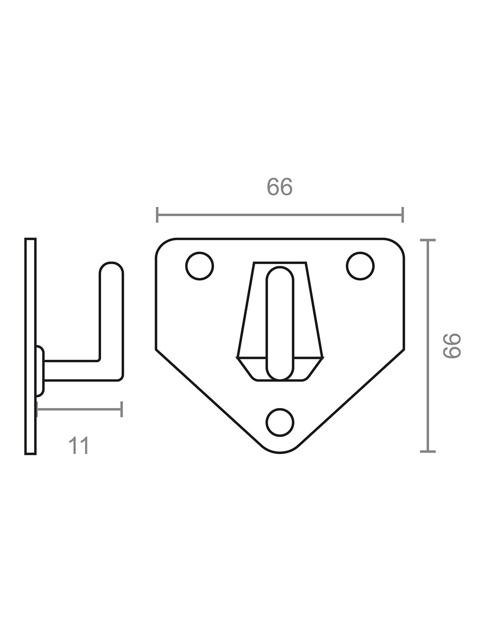 Placa colgador extintor zinc cg14 6kgs 91242 edm