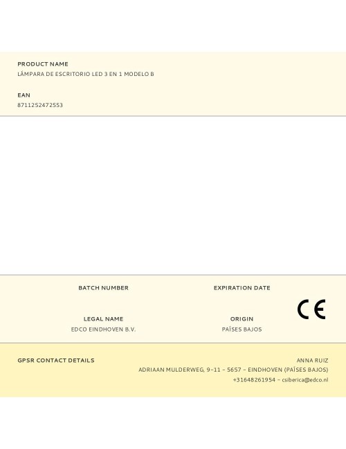 Lámpara de escritorio led 3 en 1 modelo b