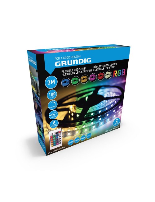 Tira led rgb 3 m 180 leds grundig