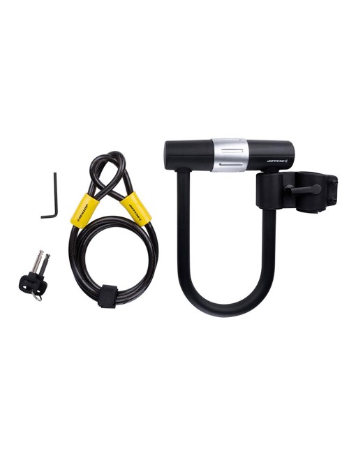 Candado u con cable y soporte dunlop