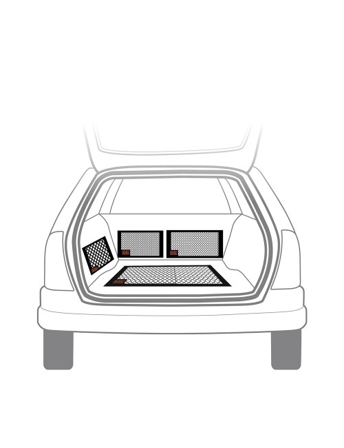 Red de almacenamiento para automóvil 4 piezas black+decker