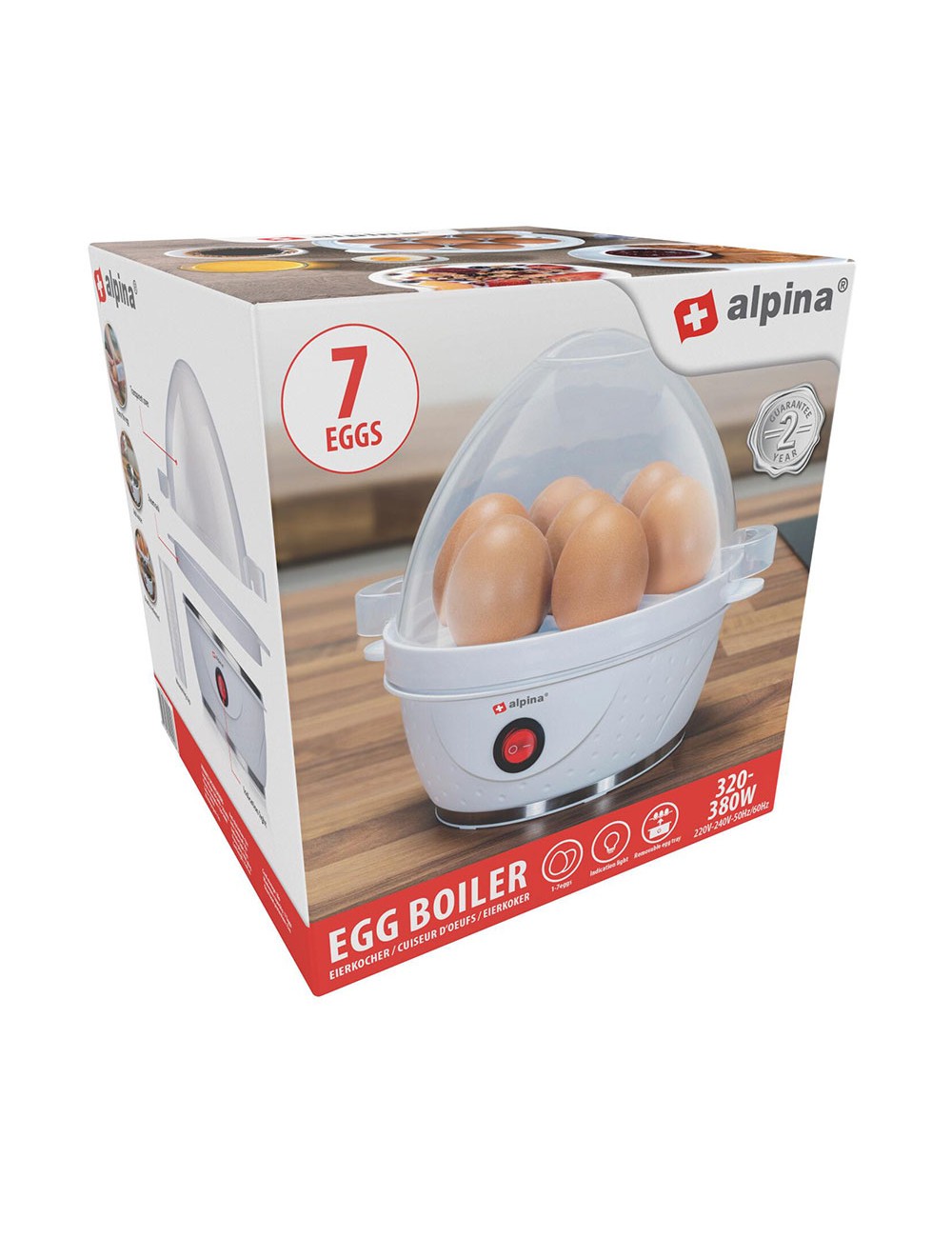 Cocedor de huevos 320 - 380 w hasta 7 huevos