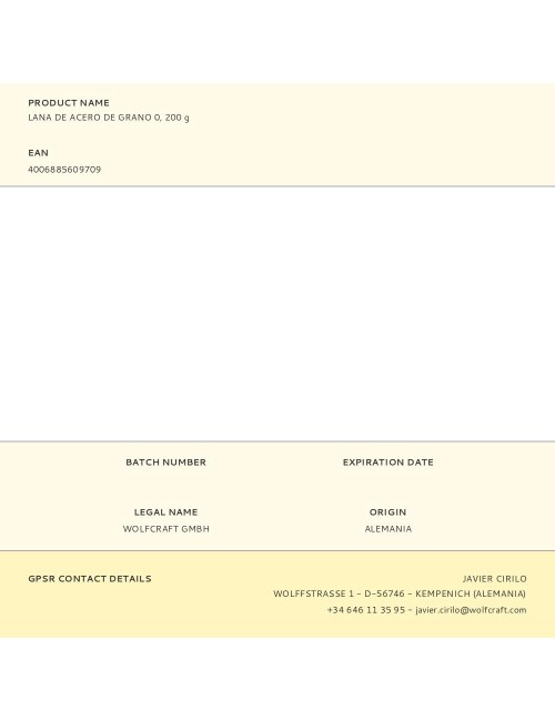 Lana de acero de grano 0, 200g