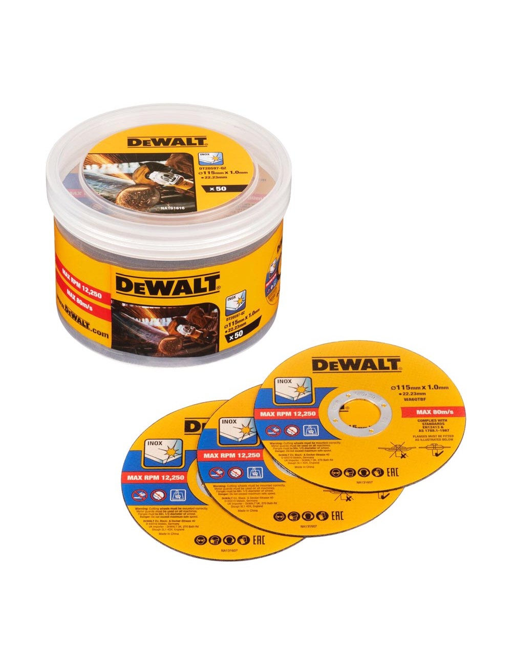 S.of. disco corte ø115 mm x 1,0 mm, 50 uds