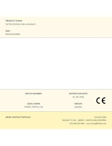 Adhesivo blanco para espejos 280 ml