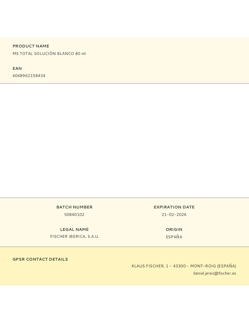Ms total solución blanco 80 ml