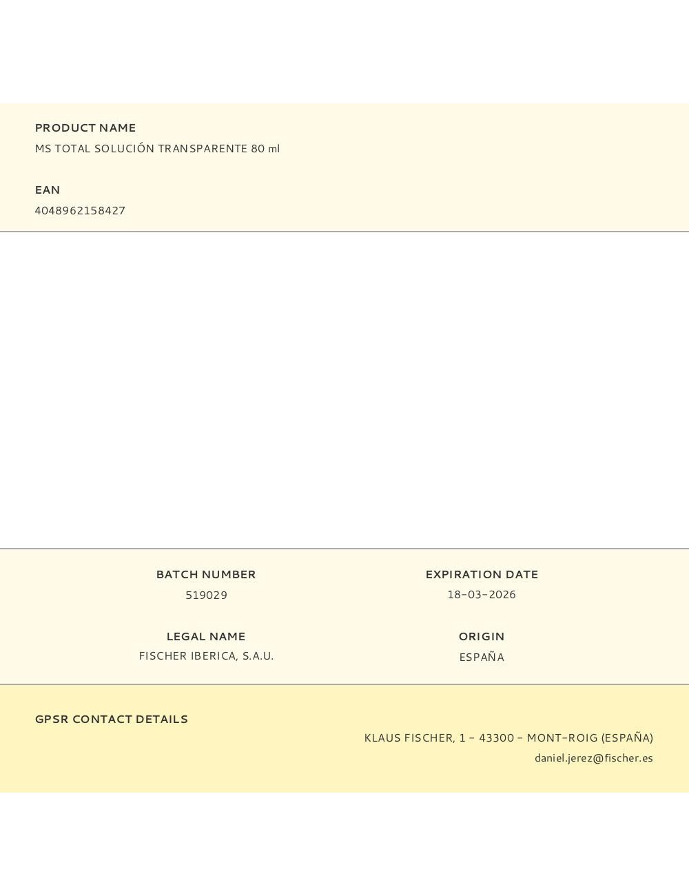Ms total solución transparente 80 ml