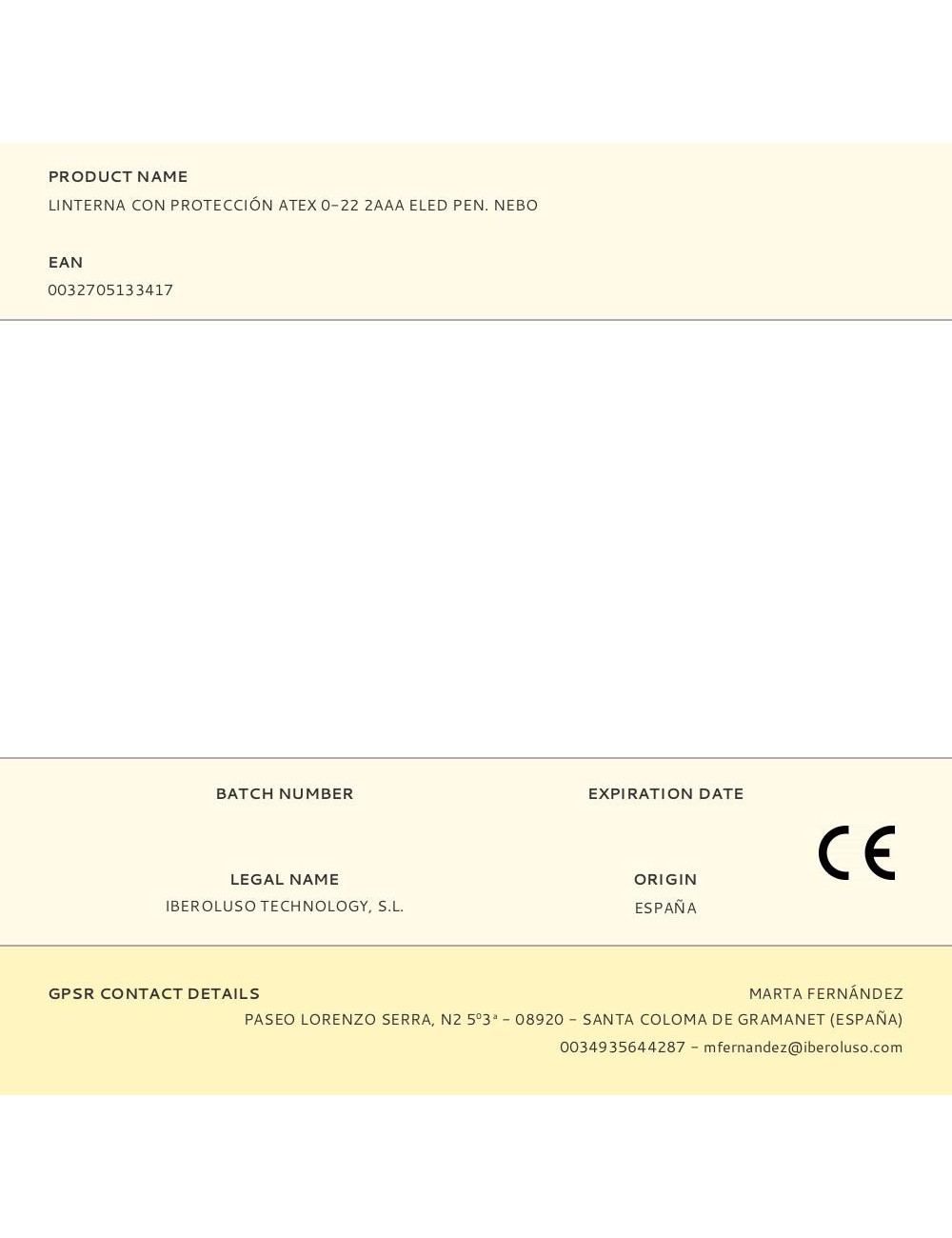 Linterna con protección atex 0-22 2aaa eled pen. nebo