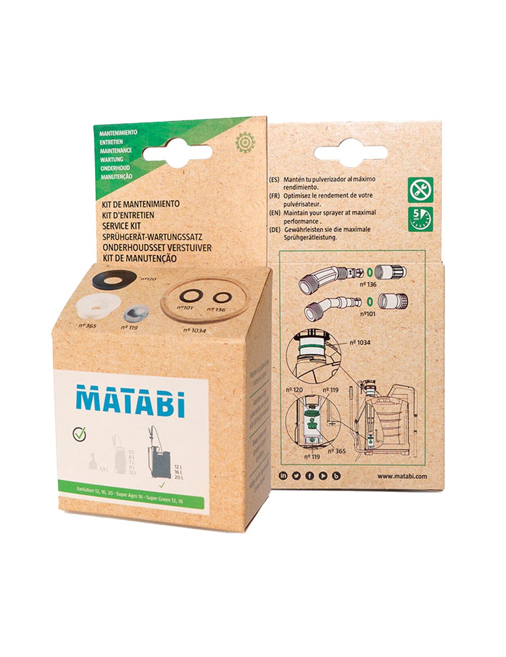 Kit mantenimiento evolution,super green, super agro