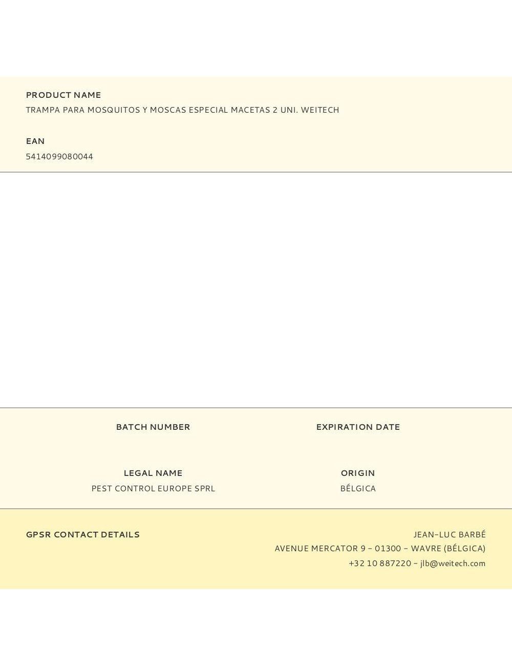 Trampa para mosquitos y moscas especial macetas 2 uni. weitech