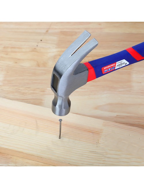 Martillo de carpintero con mango de fibra de vidrio, 225 g