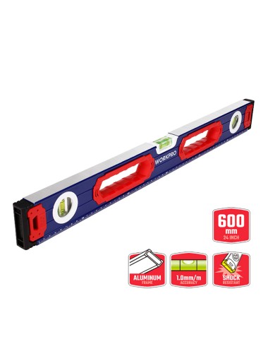 Nivel de burbuja con base mágnetica 60 cm