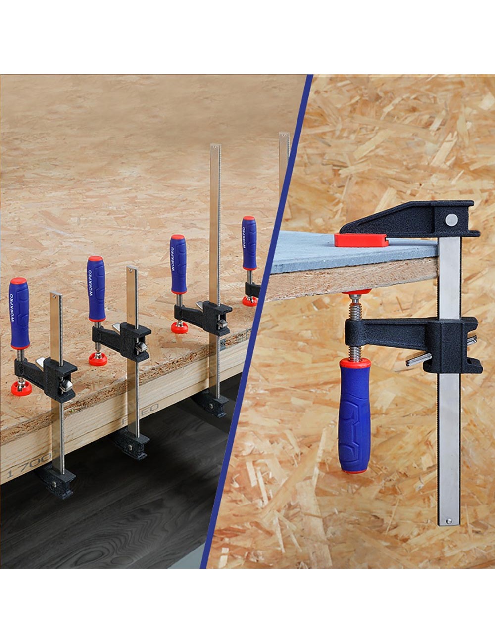 Sargento de apriete con émbolo, 30 cm