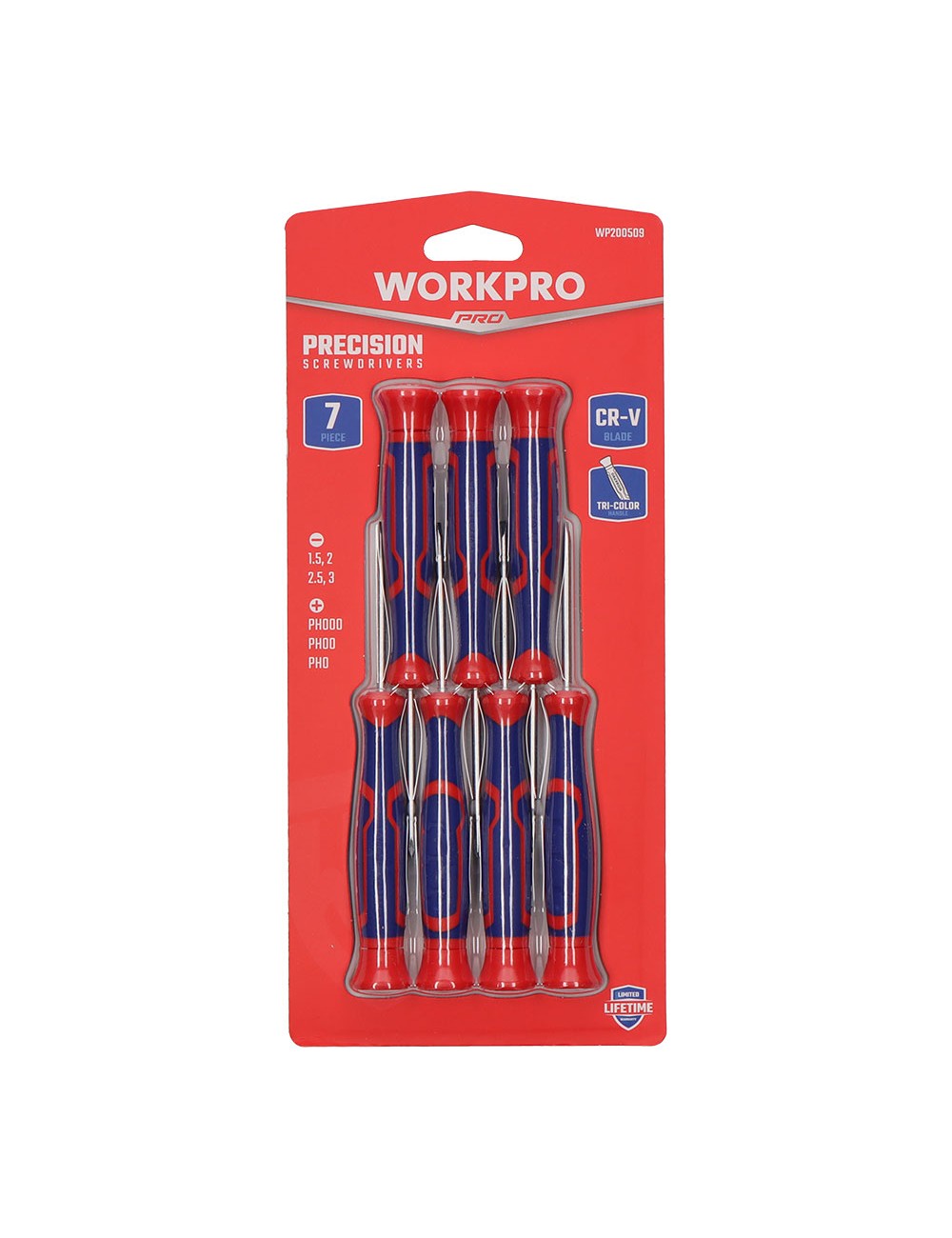 Destornilladores de precisión, 7 piezas 3 phillips + 4 plano