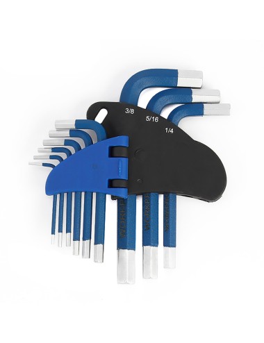 Llaves allen cortas, juego 9 piezas, (métrico)