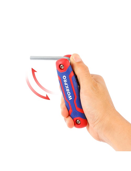 Llaves allen, juego de 8 piezas, plegables (métrico)