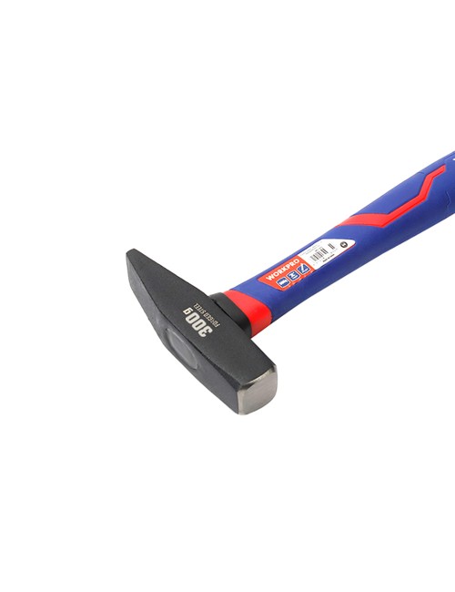 Martillo de maquinista con mango de fibra de vidrio, 300 g