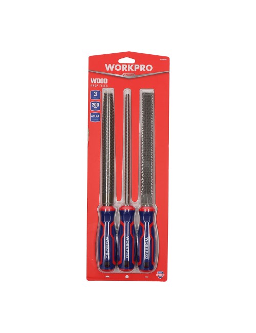 Escofinas 200 mm, juego 3 piezas