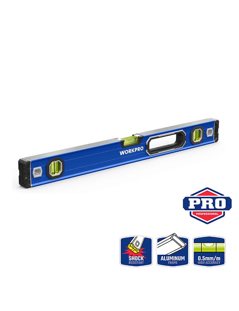 Nivel de burbuja con base mágnetica 40 cm pro