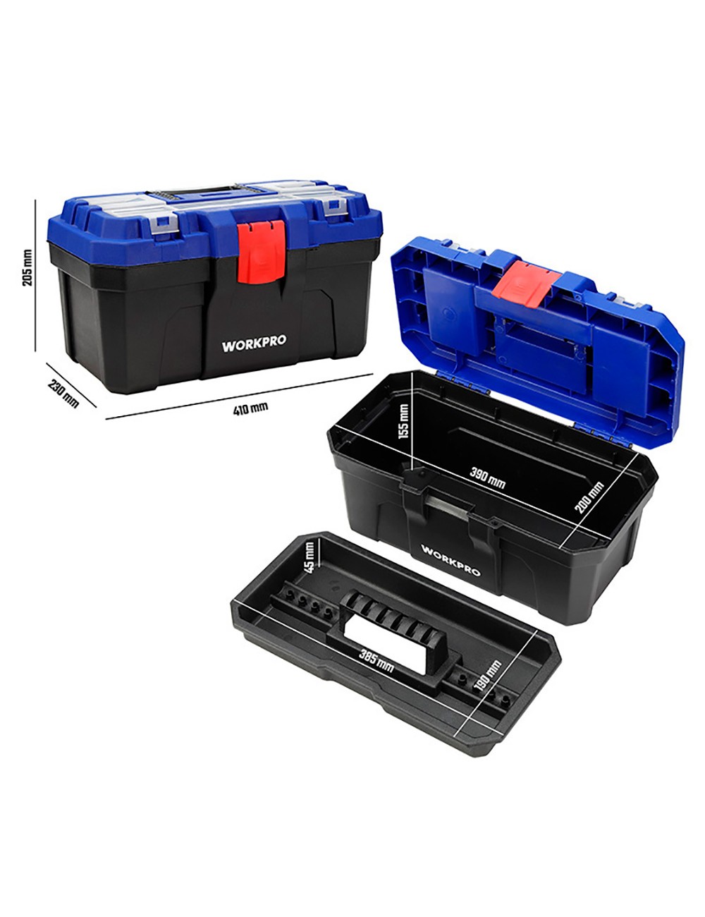 Caja de herramientas 41 x 23 x 20,5 cm