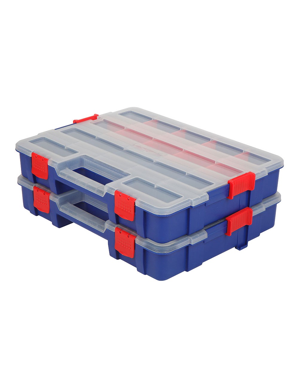 Organizador de compartimentos apilable con tapa 18 divisiones