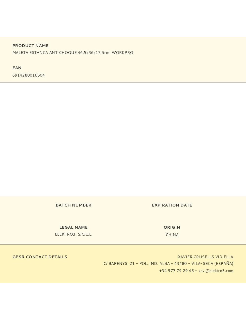 Maleta estanca antichoque 46,5 x 36 x 17,5 cm