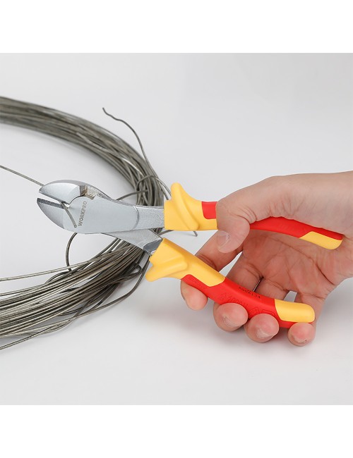 Alicates de corte diagonal, aislado vde, 180 mm