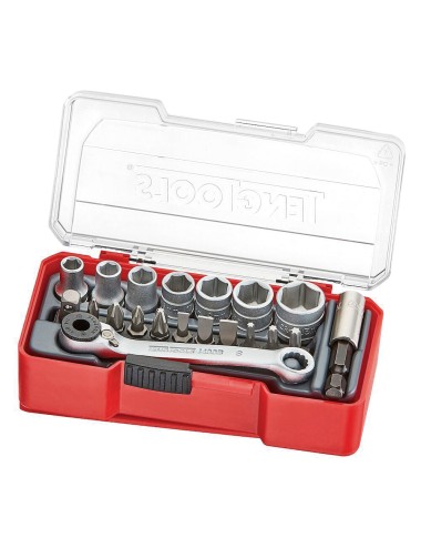 MINI JUEGO DE LLAVES DE VASO 1/4" TJ1420 20 PZAS