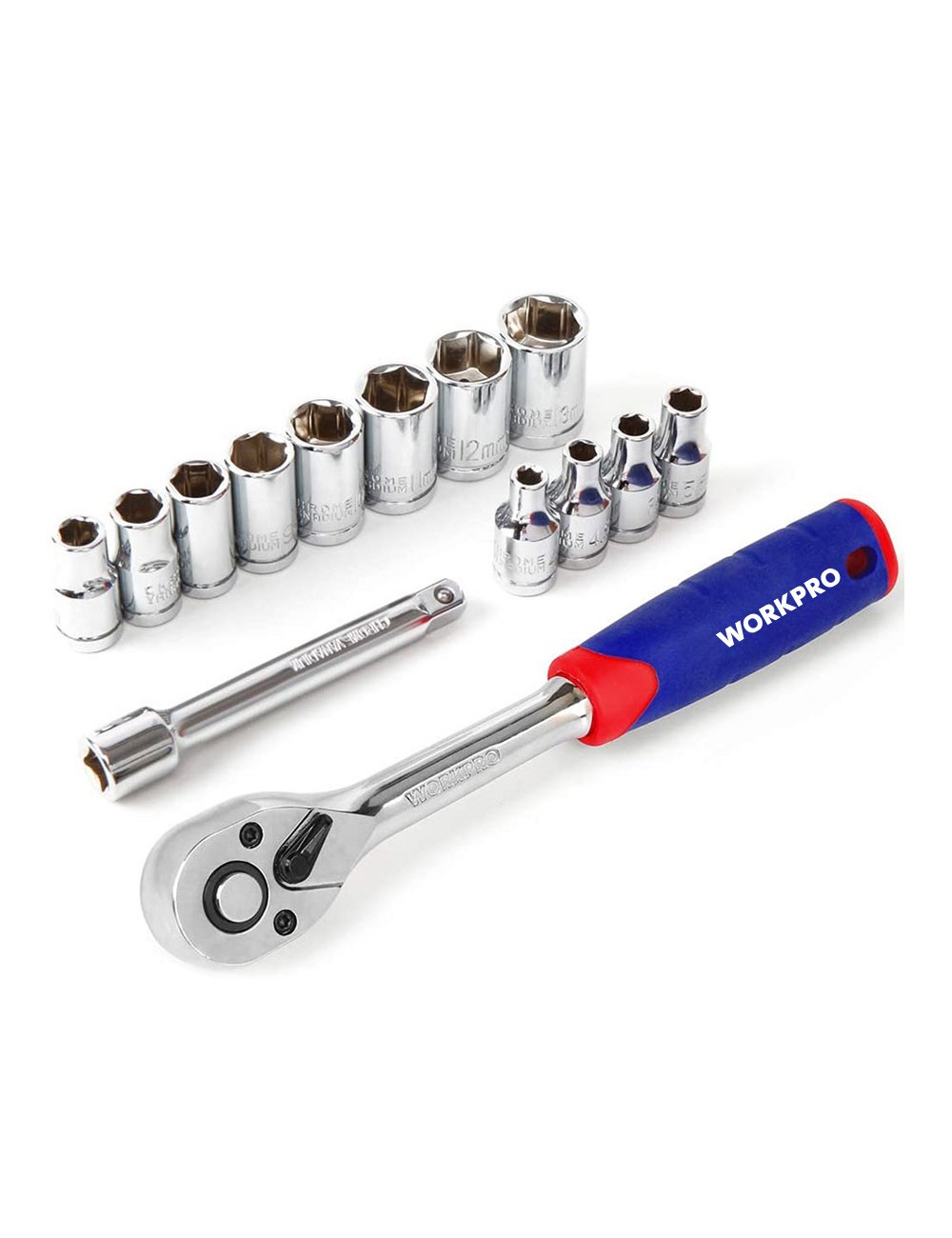 Llaves de vaso, juego 14 piezas de 3/8 ". workpro