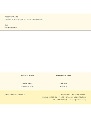 Contador de consumo de agua ideal cellfast