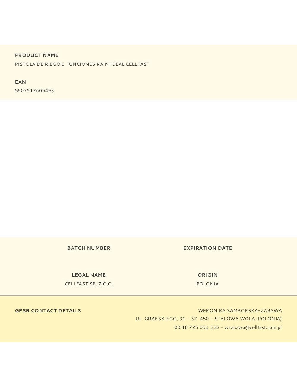 Pistola de riego 6 funciones rain ideal cellfast