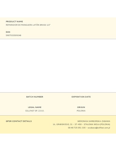 Reparador de manguera latón brass 1/2"