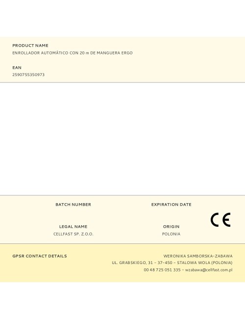 Enrollador automático con 20 m de manguera ergo