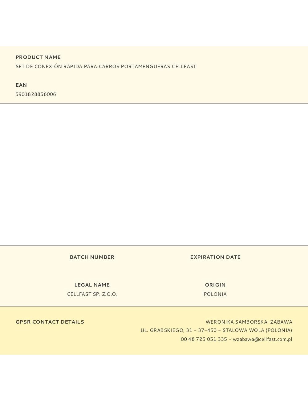 Set de conexión rápida para carros portamengueras cellfast