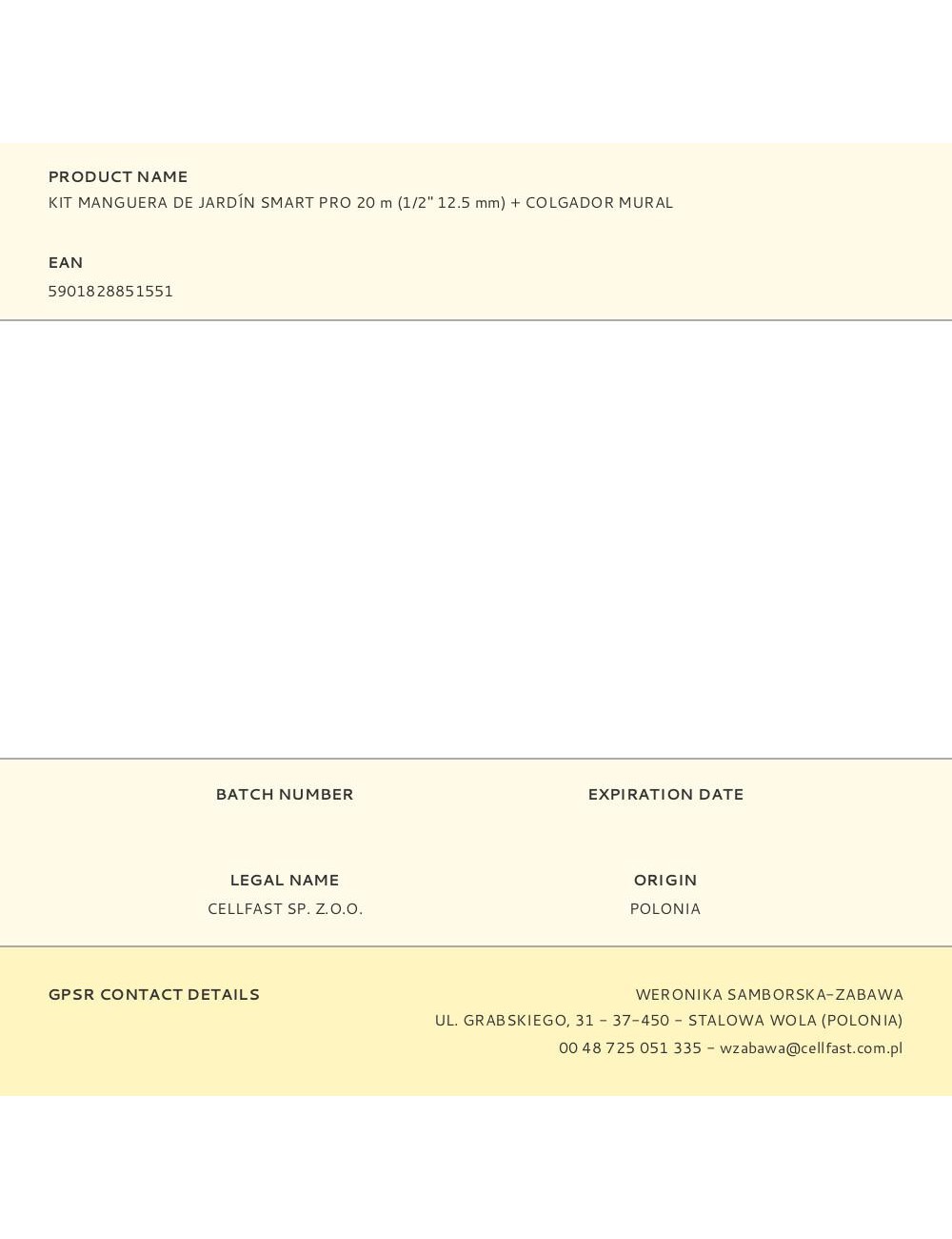 Kit manguera de jardín smart pro 20 m (1/2" 12.5 mm) + colgador mural