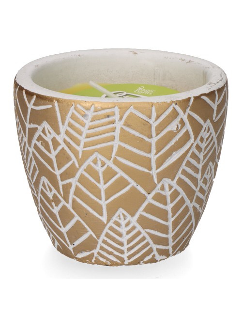 Vela citronela de terracota "hojas" colores surtidos