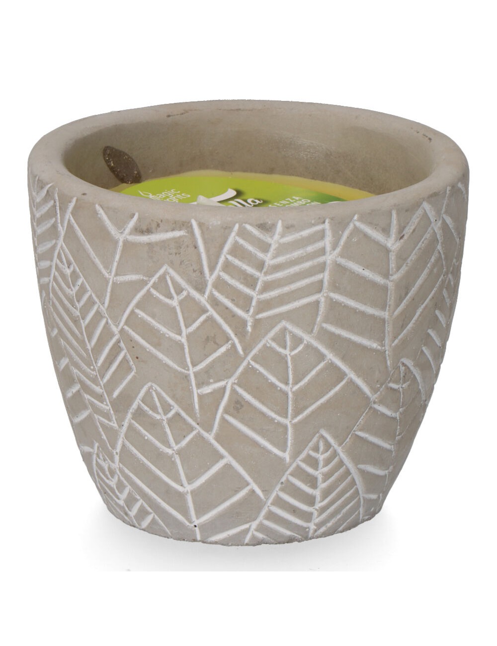 Vela citronela de terracota "hojas" colores surtidos