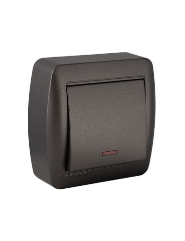 Conmutador / interruptor luminoso de superficie 10 ax 250 v~. serie mural