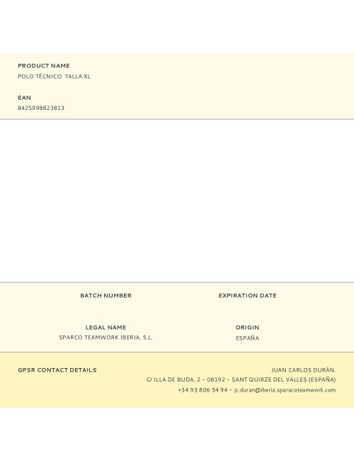 Polo técnico talla xl