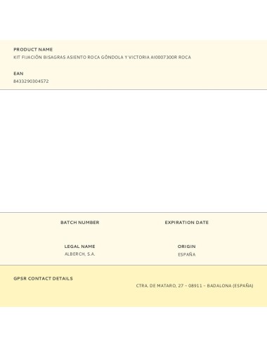 Kit fijación bisagras asiento roca góndola y victoria ai0007300r roca