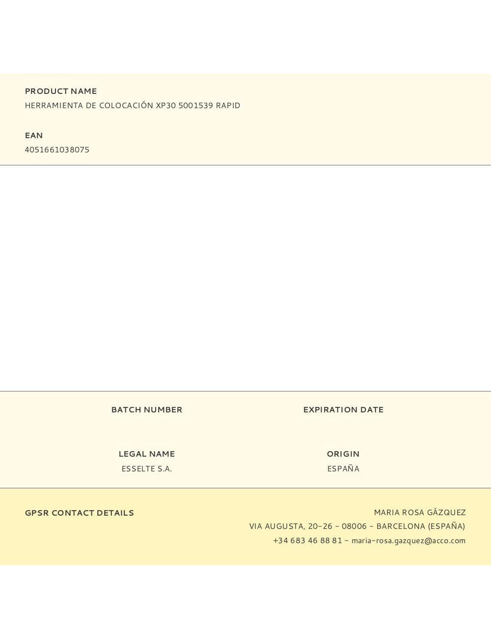 Herramienta de colocación xp30