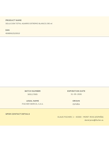 Solucion total agarre extremo blanco 290 ml