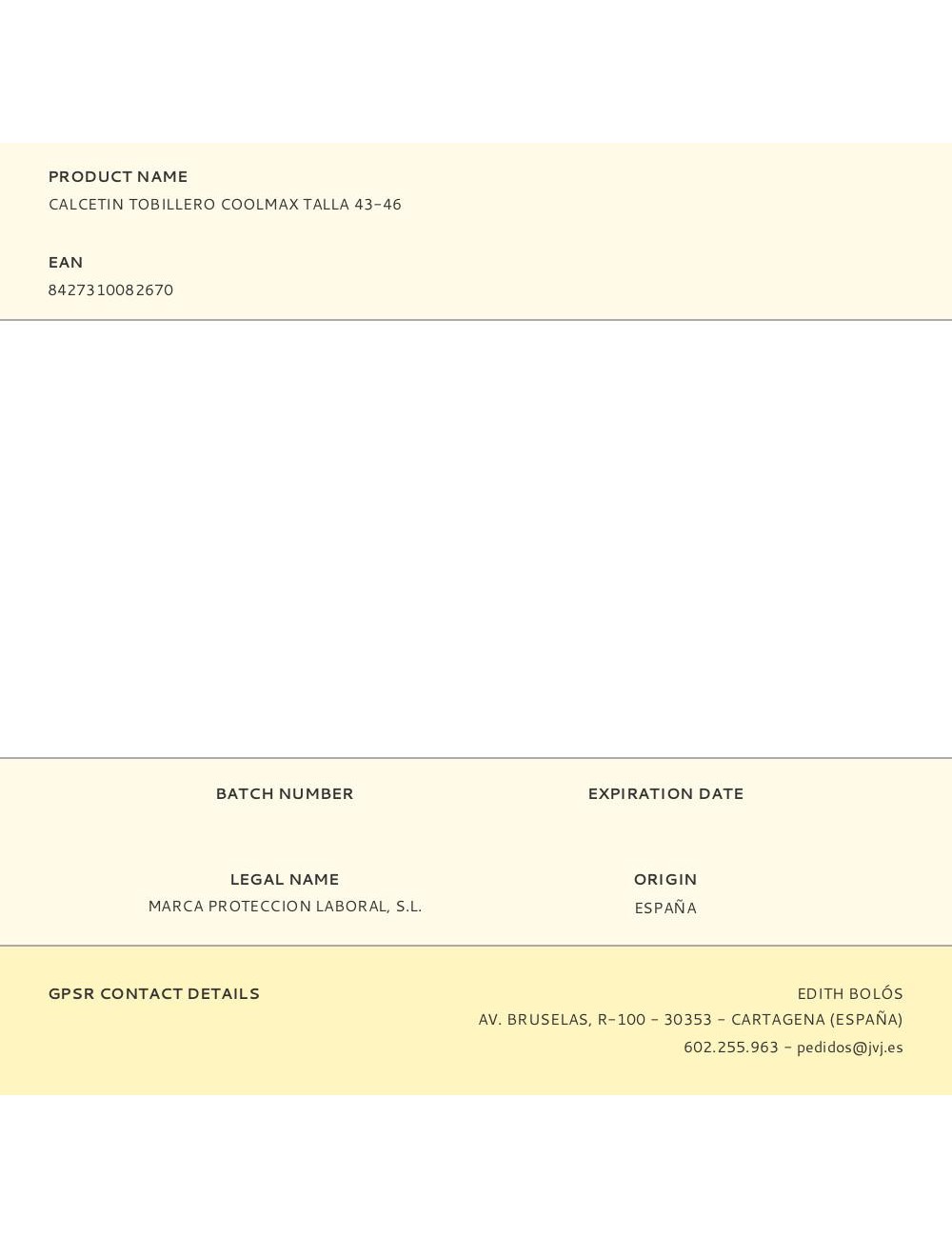 Calcetin tobillero coolmax talla 43-46