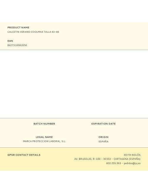 Calcetin verano coolmax talla 43-46