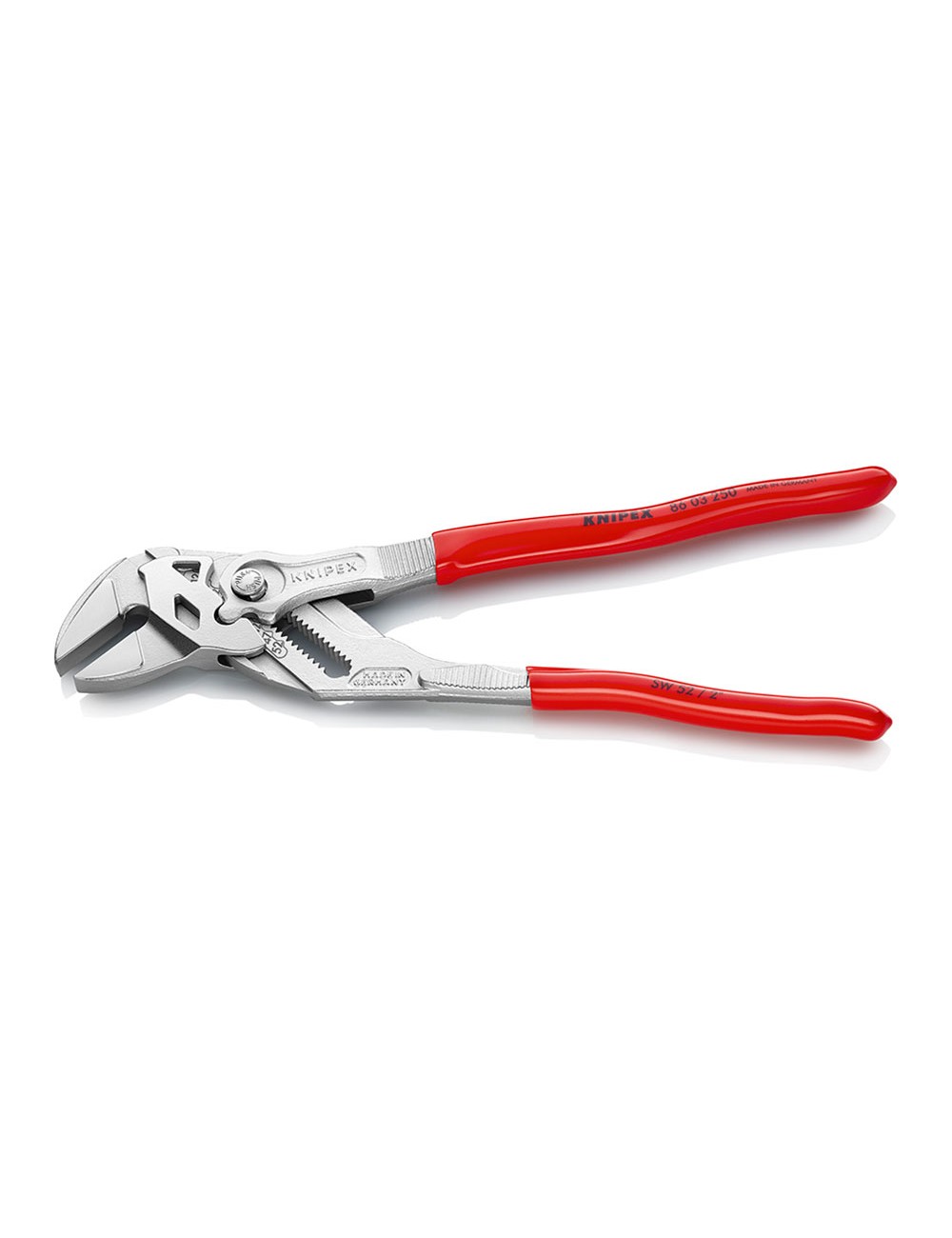 Tenaza llave alicate y llave en una sola herramienta recubiertos de plástico cromado 250 mm