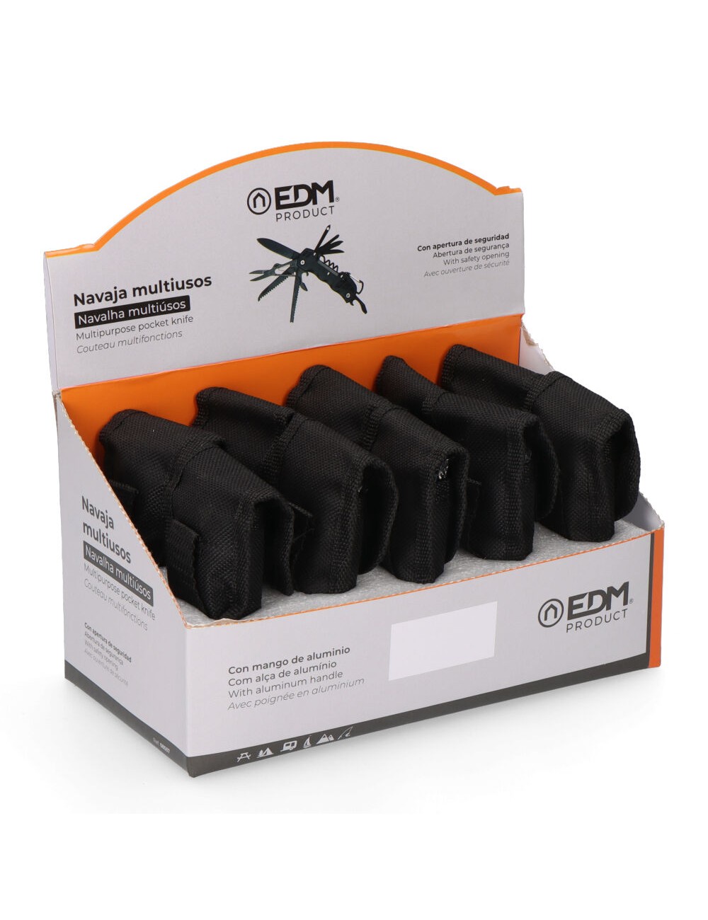 Multiherramienta con mosquetón modelo plateado, serie k2