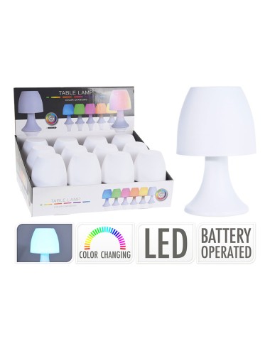 Lampara led de mesa, led multicolor, ø12 x 19 cm
