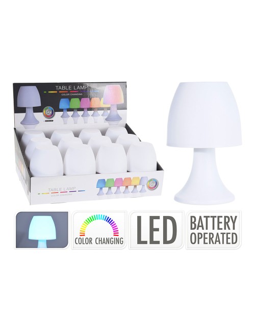 Lampara led de mesa, led multicolor, ø12 x 19 cm