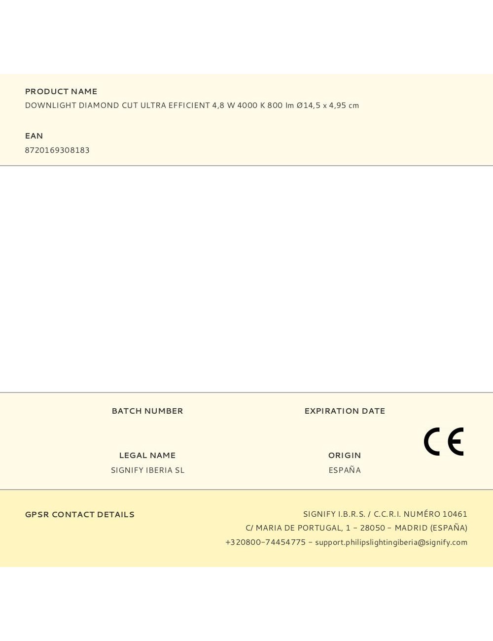 Downlight diamond cut ultra efficient 4,8 w 4000 k 800 im ø14,5 x 4,95 cm