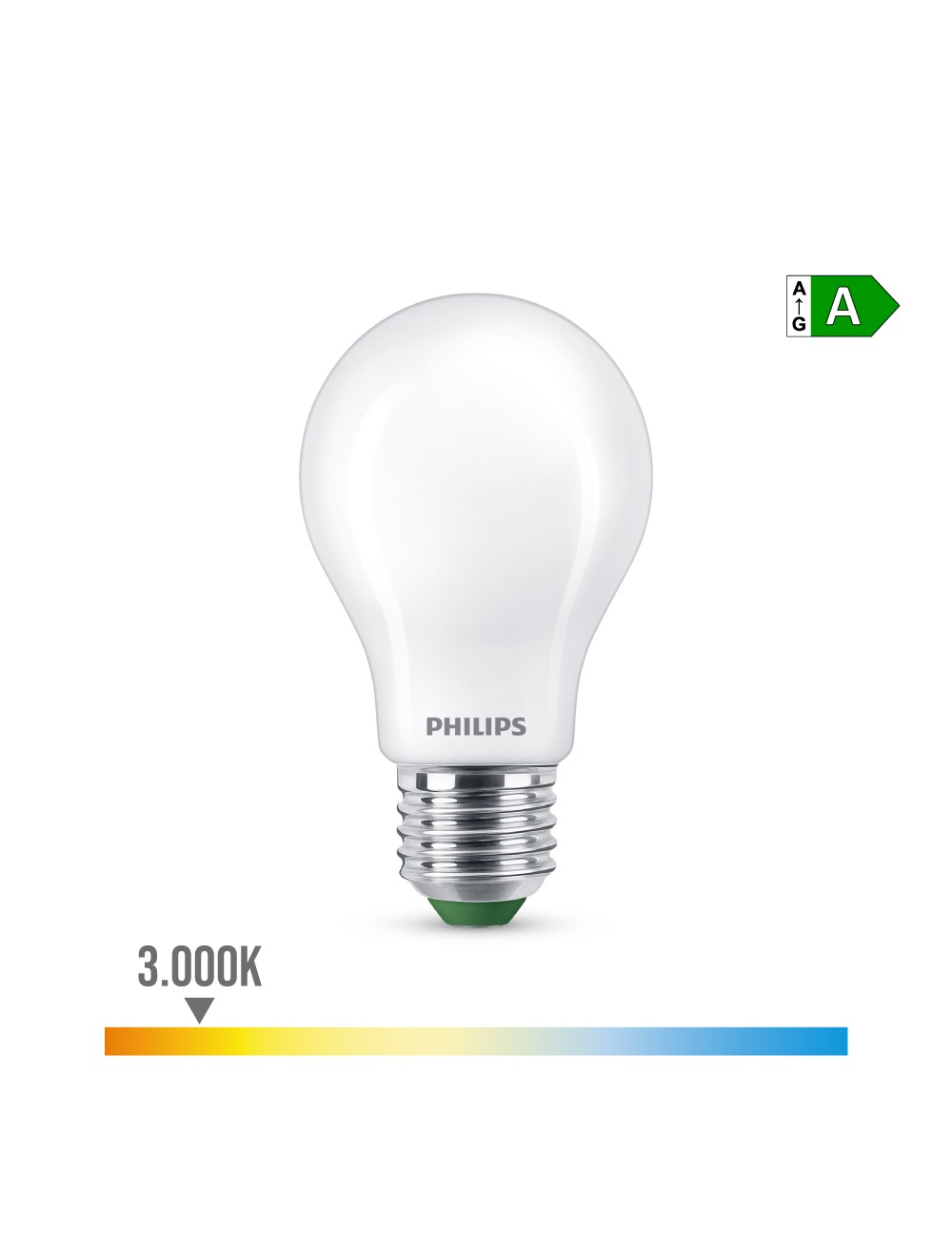 Bombilla ultra efficient led classic e27 7,3 w 1535 im 3000 k, ø7 x 12,7 cm